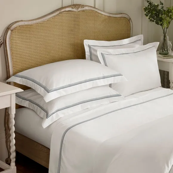Dorma Rovello Embroidery 100% Cotton Oxford Pillowcase Pair 1