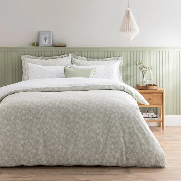 Bexley Floral Sage Duvet Cover and Pillowcase Set 1