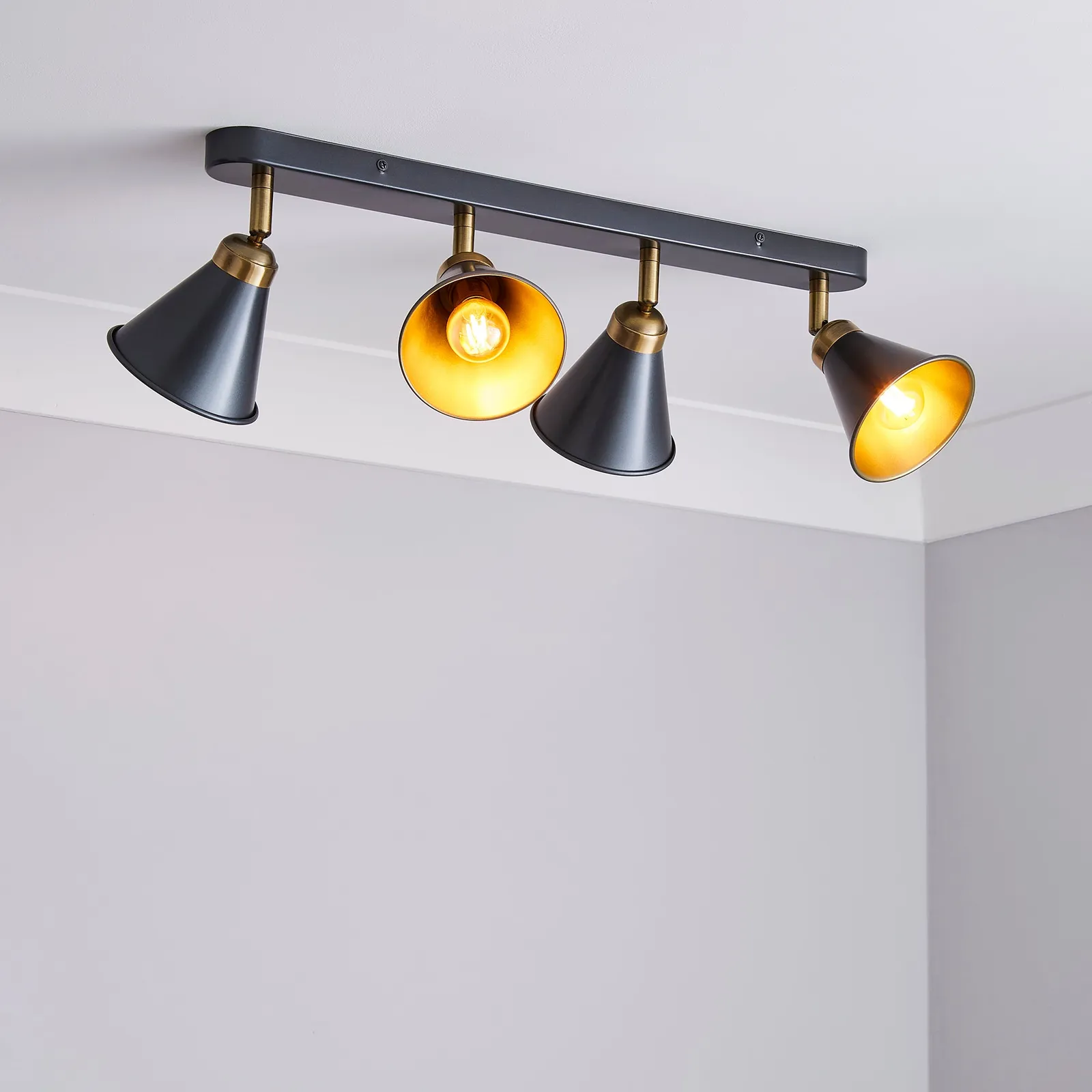 Logan 4 Light Grey Spotlight Bar Grey