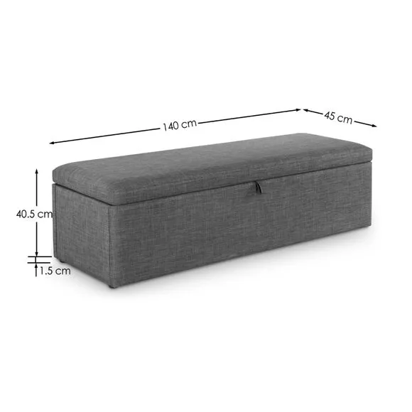 Sorrento Linen Ottoman 4