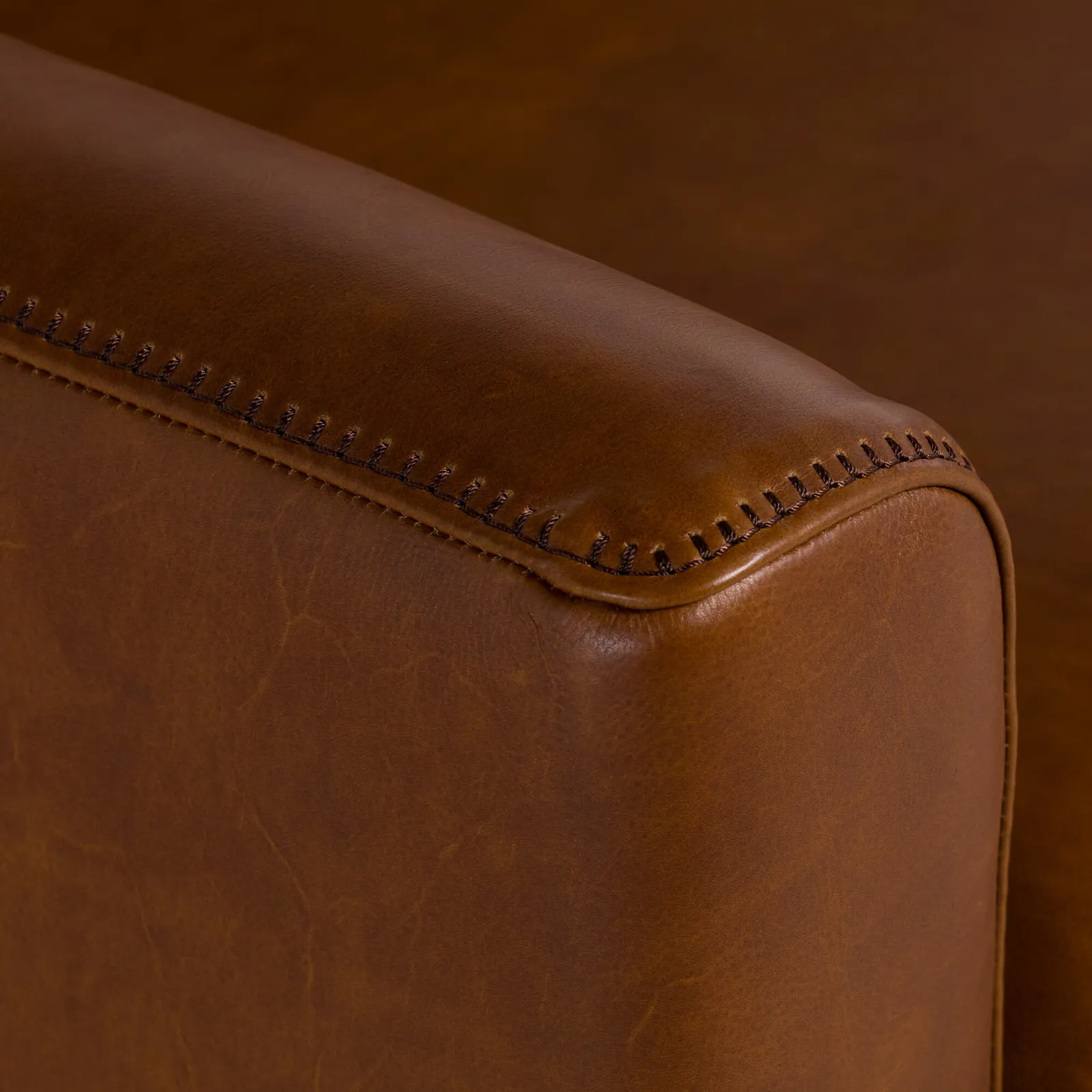 Albard Loveseat Sofa, Brown Leather | Barker & Stonehouse 5