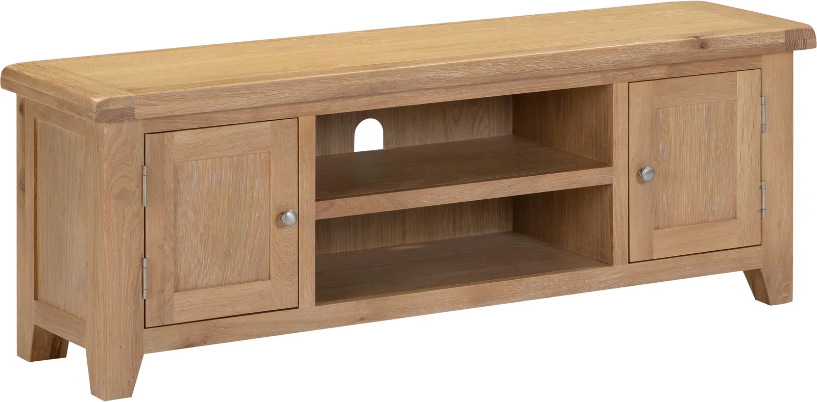 Seconique Windsor Straight TV Unit (Fully Assembled) in Light Oak 4