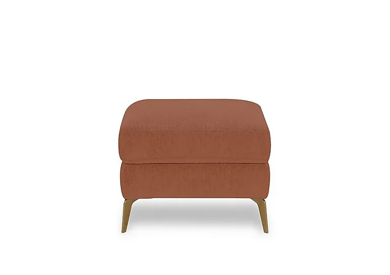 Eclipse Fabric Footstool - Rust - Living Room Furniture