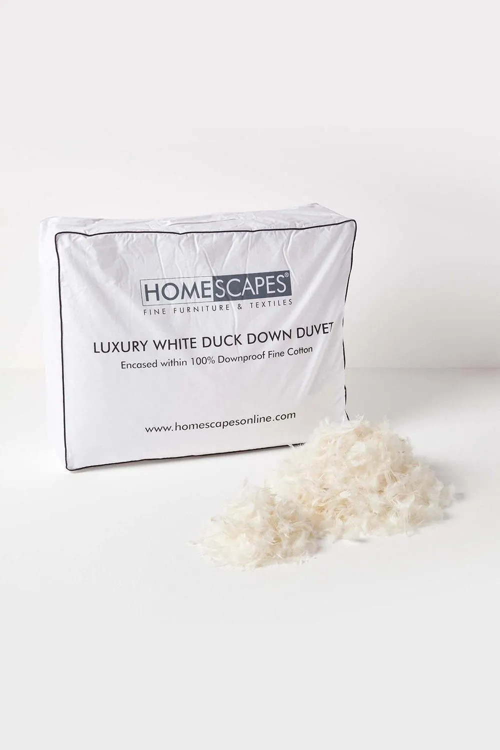 Homescapes Luxury White Duck Down 4.5 Tog Summer Duvet 4