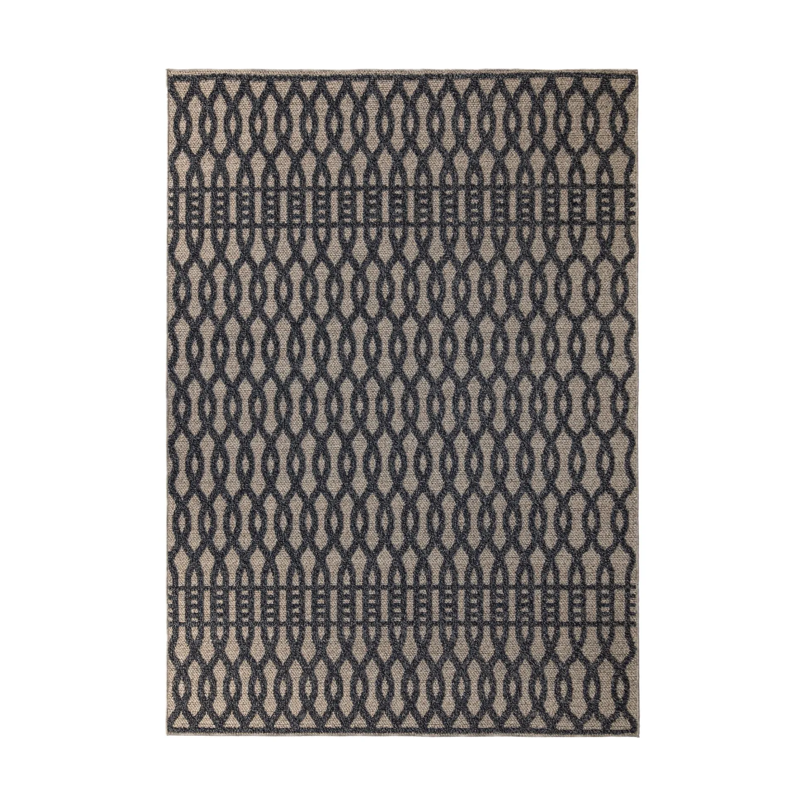 Greenwich Geometric Rug Blue, Grey and Beige