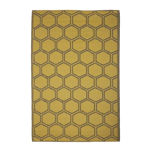 Fallen Fruits Honeycomb Outdoor Rug