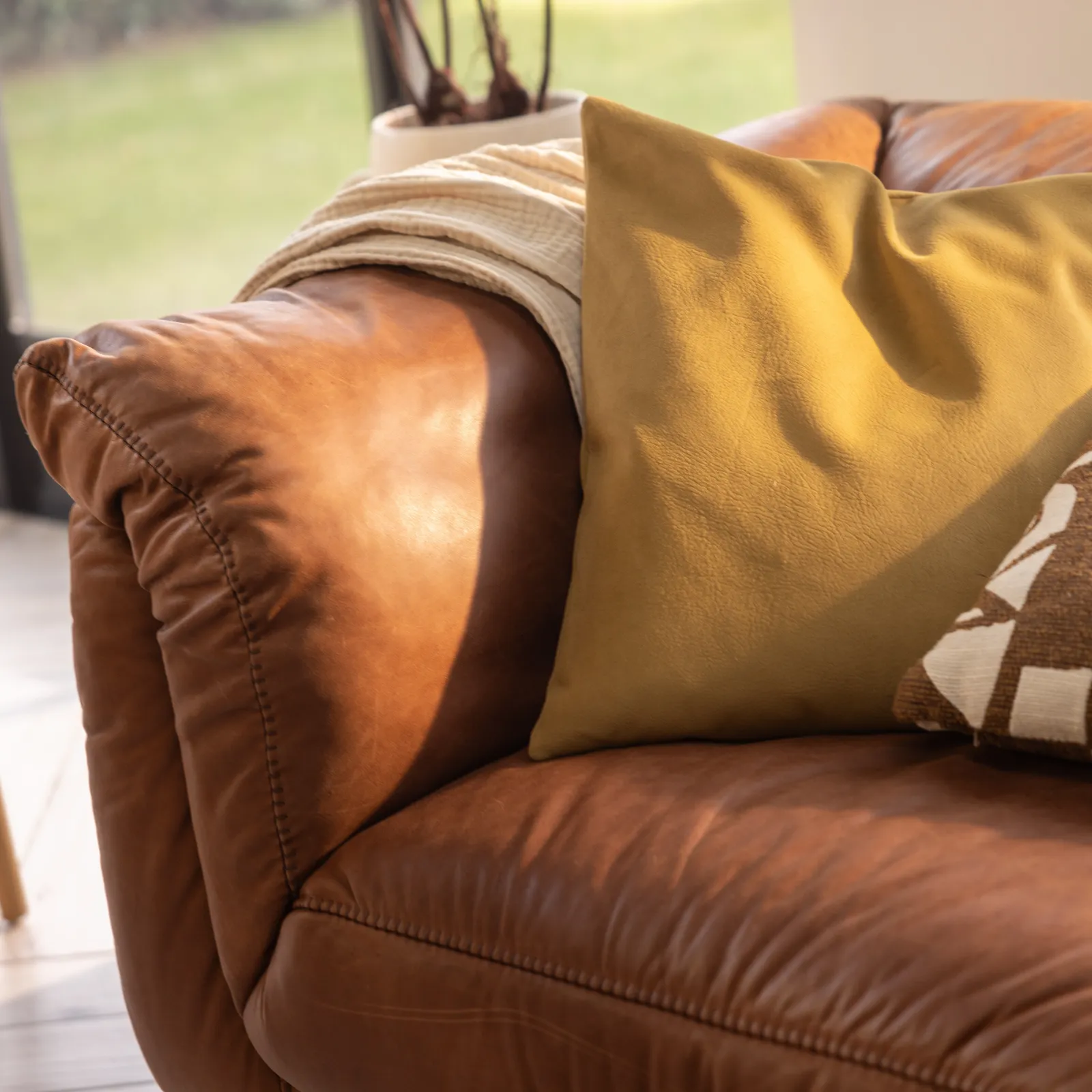 Epping 3 Seater Sofa 232X99X80Cm, Brown Leather | Barker & Stonehouse 6