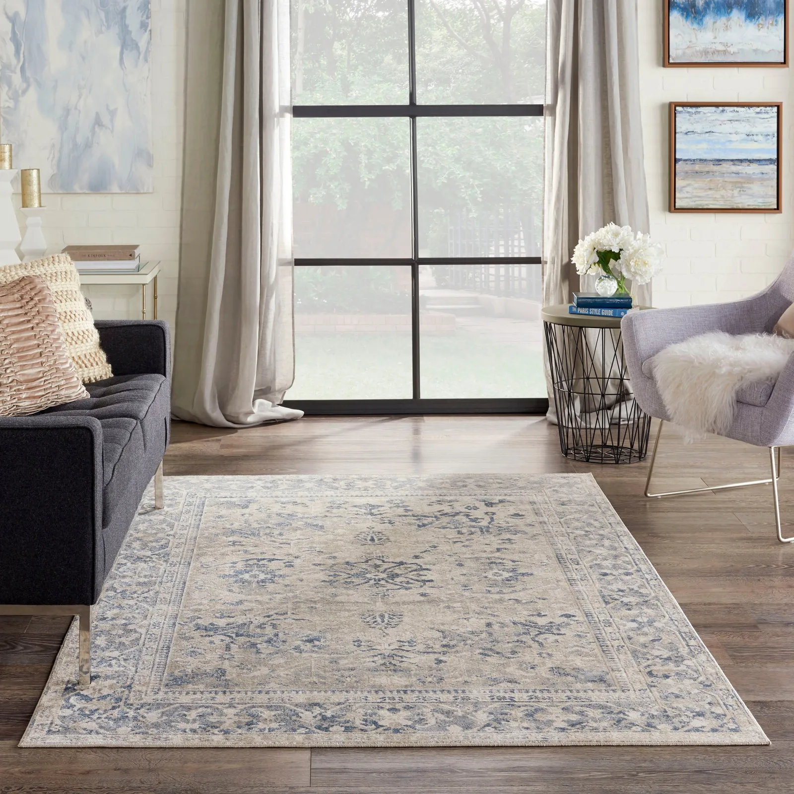 Malta 5 Rug Blue/Natural