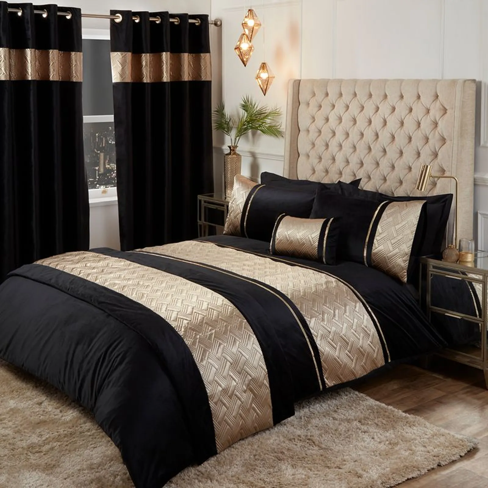 Rapport Home Capri Boudoir Polyester Filled Cushion (50x30 cm) in Gold 2