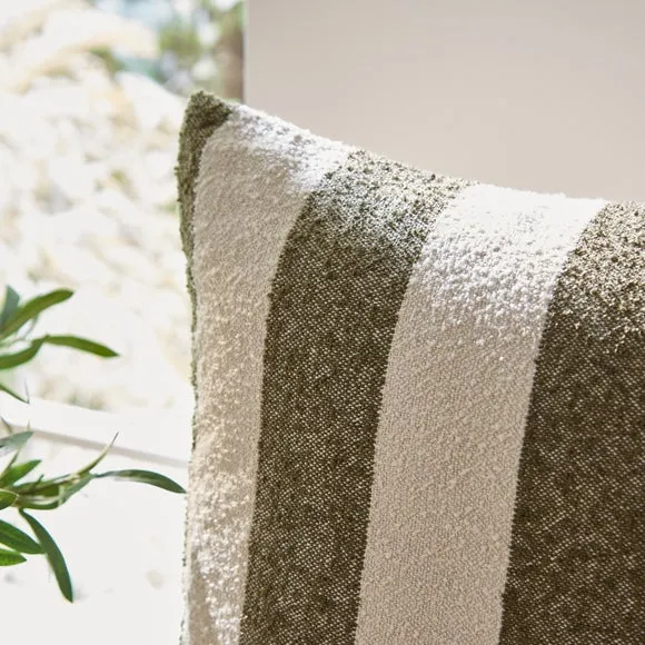 Boucle Stripe Cotton Square Cushion 4