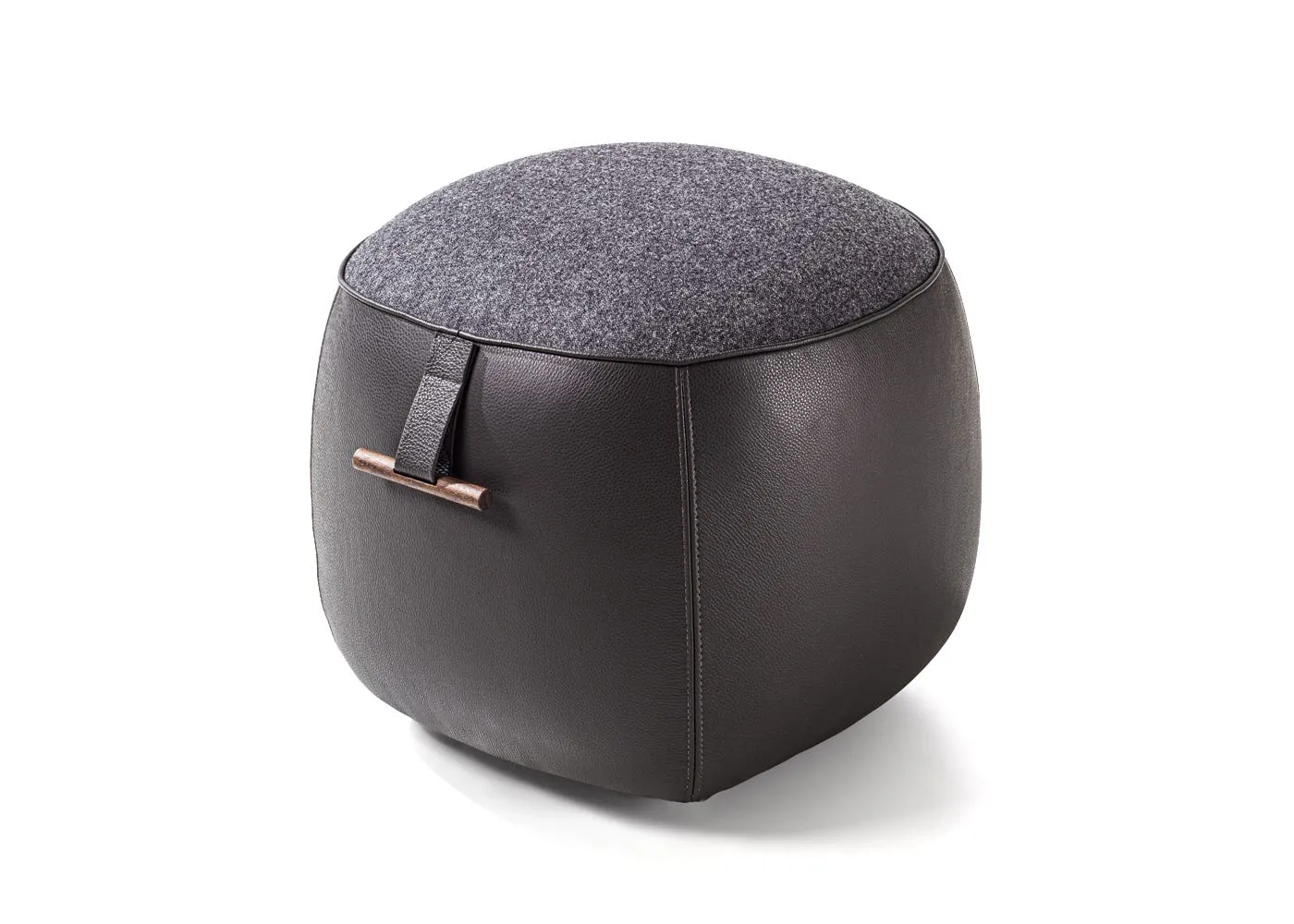 Porada Lagom Small Pouf Motley 300 Pelle Leather Plus C14