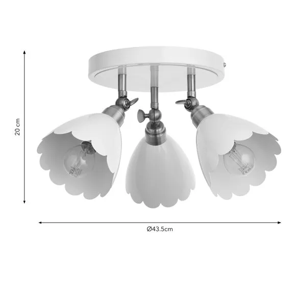 Remi Scalloped 3 Light Adjustable Spotlight 6