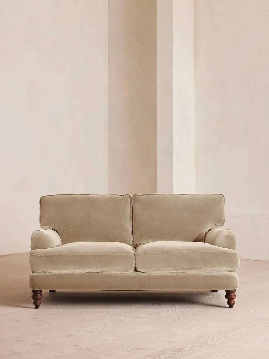 Arundel Two Seater Sofa, Velvet, Oyster