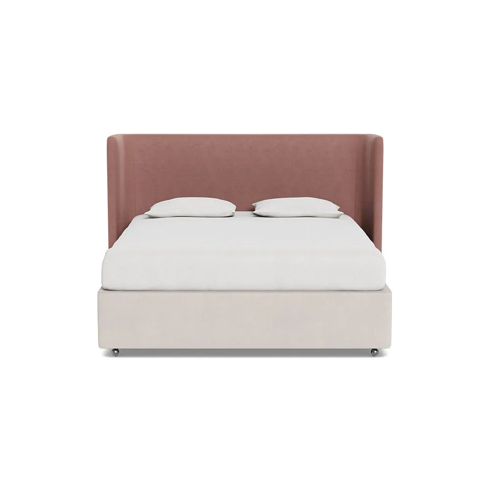 Heal's Monroe Headboard (Lift Storage) Super King Smart Luxe Velvet Dusky Pink 1