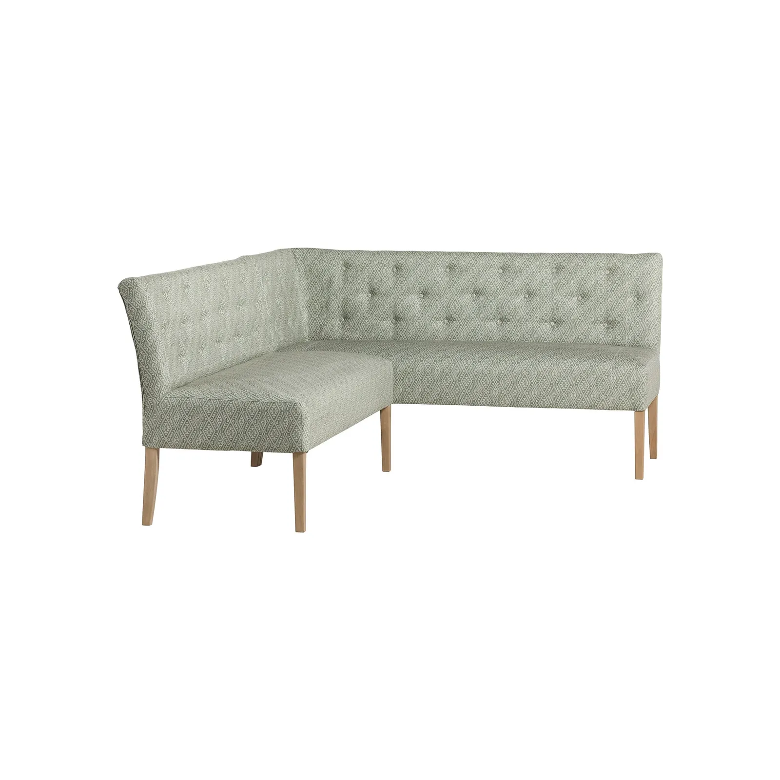 Medina Corner Bench Right, Green Fabric | Barker & Stonehouse 3