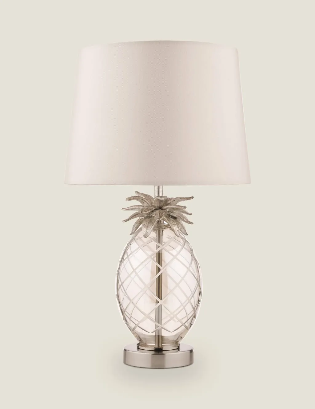 Laura Ashley Pineapple Glass Table Lamp Champagne