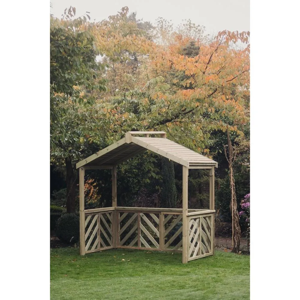 Churnet Valley Garden Furniture Ltd Valencia BBQ Shelter - Timber - Partially Assembled in Brown