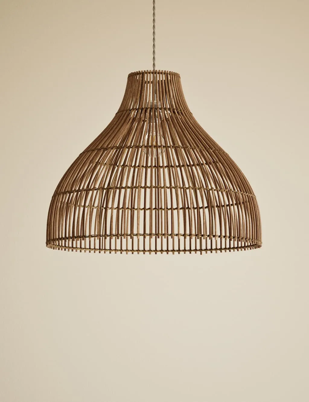 M&S Rattan Bell Large Easy Fit Shade Brown
