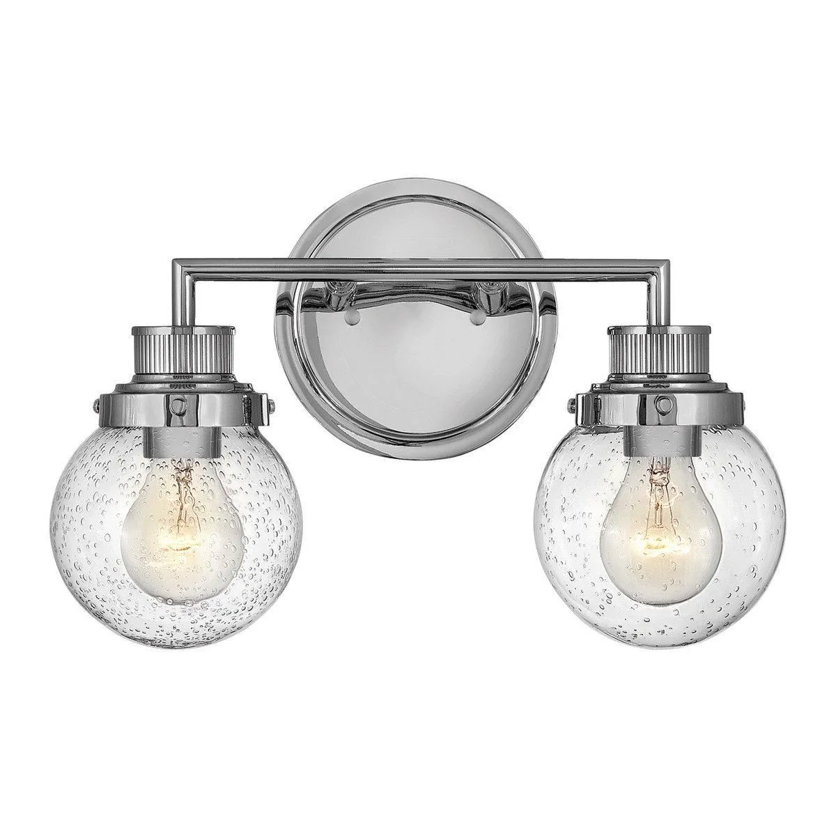 Netlighting Hinkley Poppy Bathroom Wall Lamp Polished Chrome IP44 in Grey