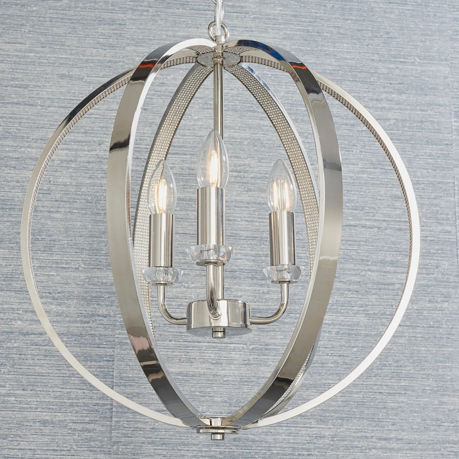 Vogue Ritz 3 Light Ceiling Fitting Chrome Chrome