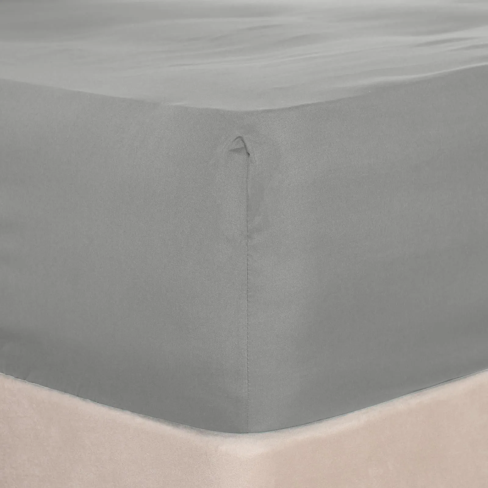 OHS Plain Bed Sheet Microfibre Deep Fitted Soft in Grey | Size: Single