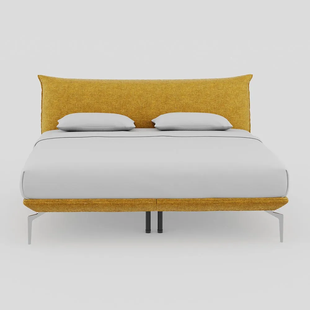 Heal's Aria Bed Super King Nova Velluto Corn Slats Chrome Feet 1
