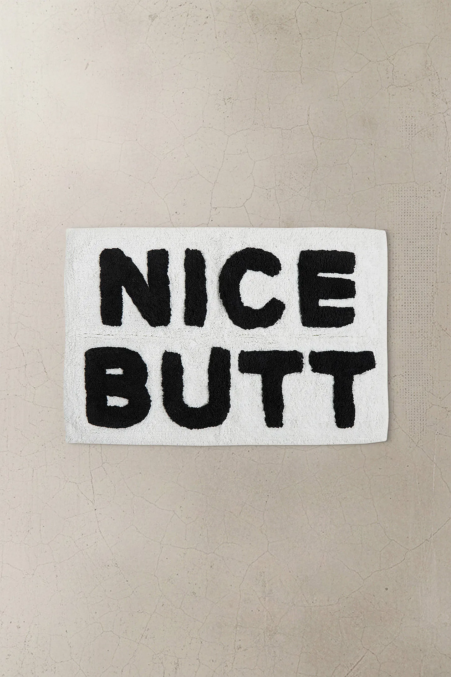 Black & White Nice Butt Bath Mat - Black/White 2