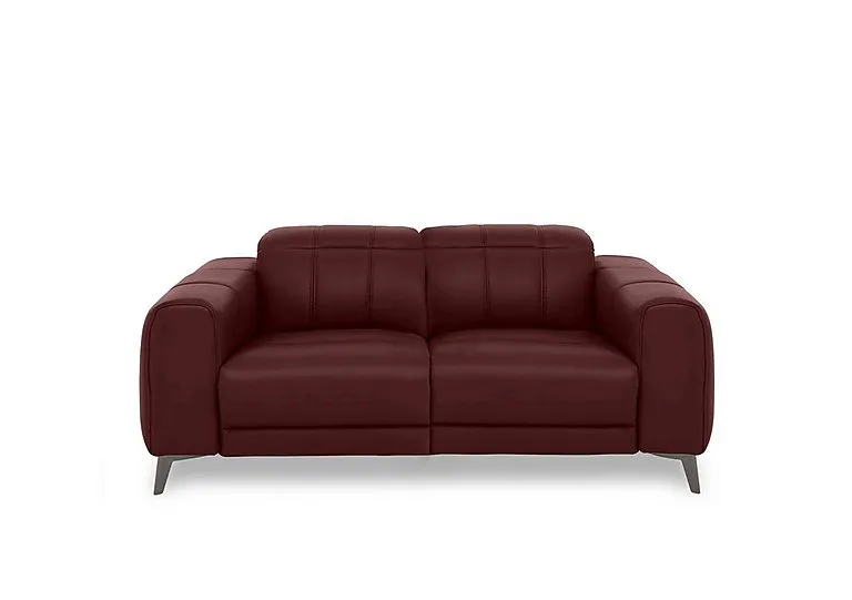 Ezra 2 Seater Leather Sofa - Ruby