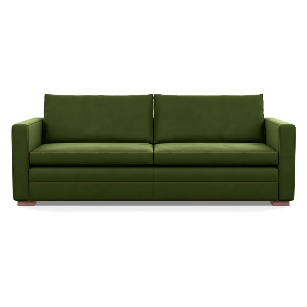 Heal's Palermo 4 Seater Sofa Nobilis Velvet Leaf Walnut Feet 1