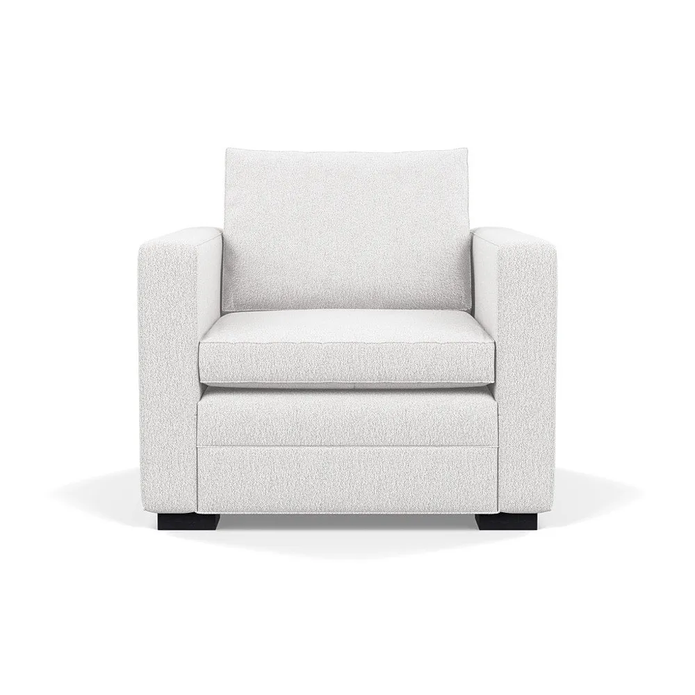 Heal's Palermo Armchair Loop Boucle Polar Black Feet