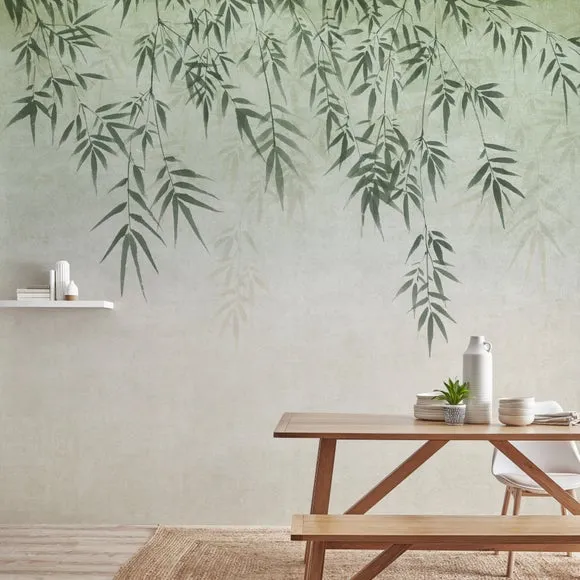 Ombre Leaf Wall Mural 2