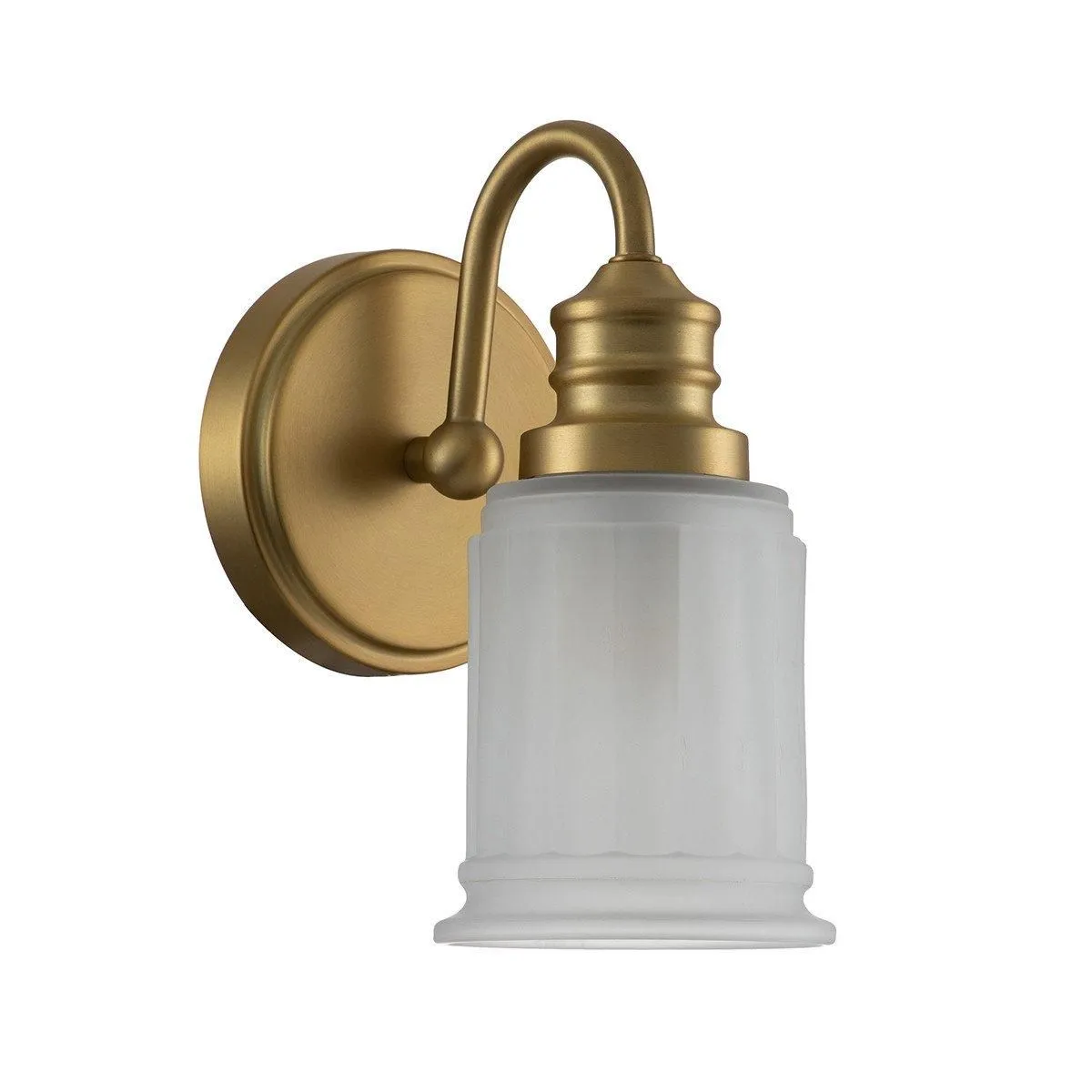 Netlighting Quoizel Swell Wall Lamp Brushed Brass IP44 in Yellow 2