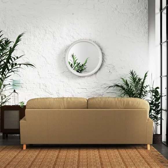Martha Slub Faux Linen 4 Seater Sofa 4