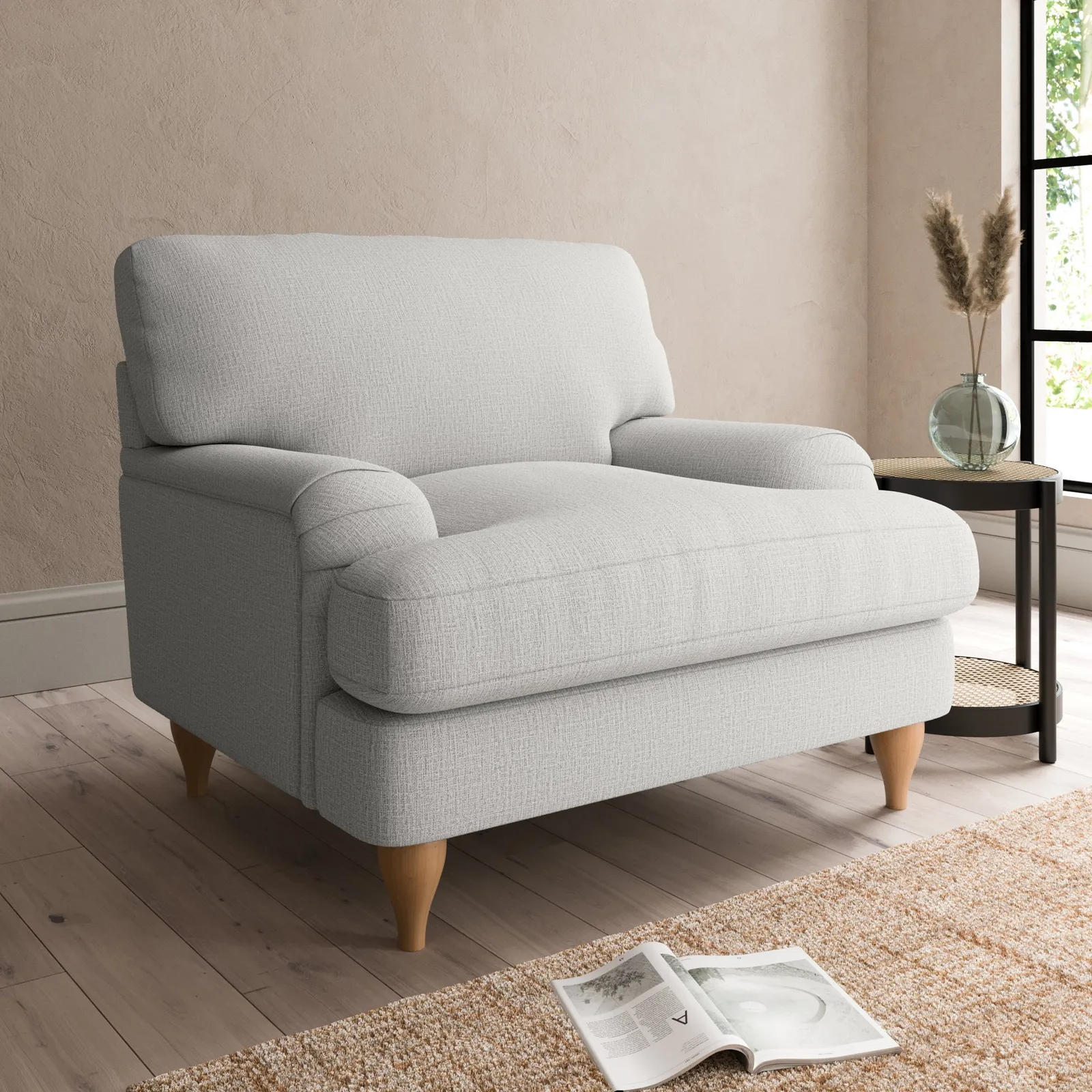 Darwin Textured Weave Armchair Silver