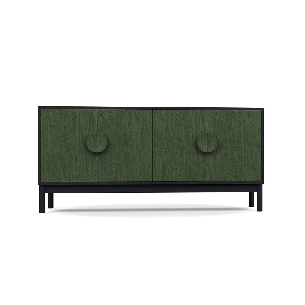 Heal's Tinta Sideboard Black Stain Frame Green Stain Doors 1