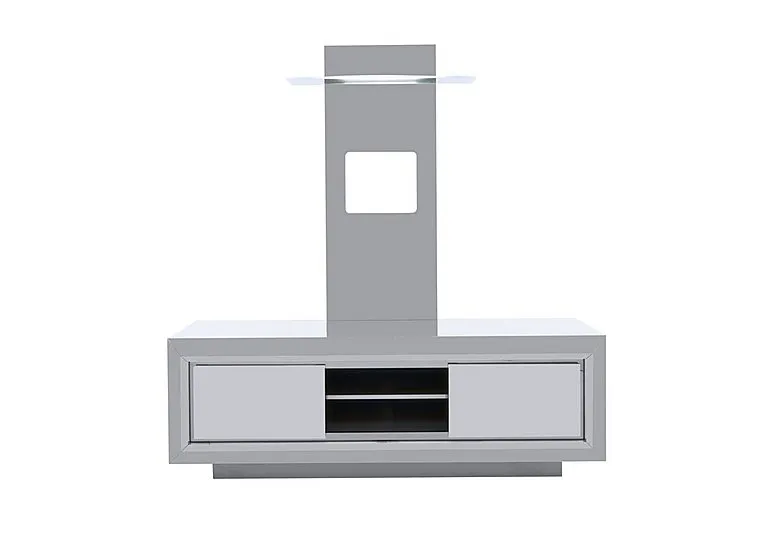 Palazzo TV Base and TV Wall Panel - Glossy White