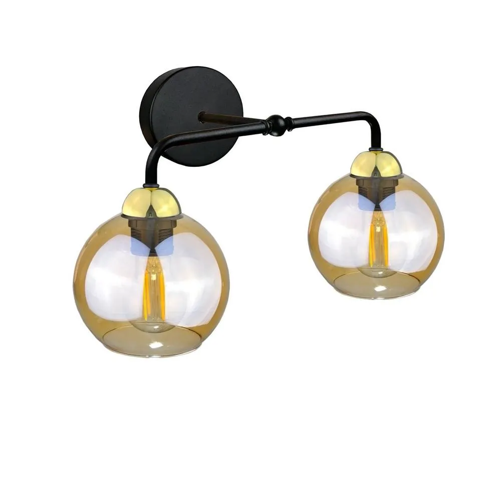 Netlighting Melle Wall Lamp Gold 23cm 2x E27
