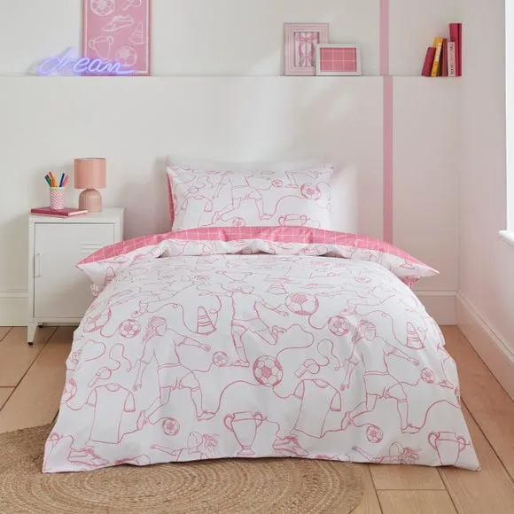 Football Doodles Quilt Cover and Pillowcase Set 1