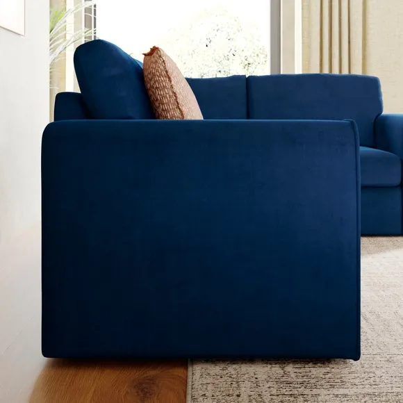 Abel Matte Velvet Corner Sofa 3