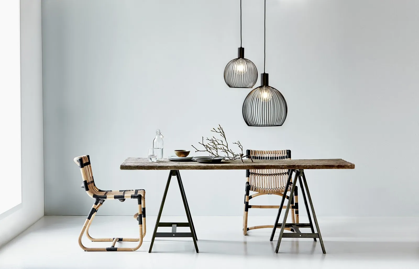 Nordlux Aver Pendant Light Black Metal Dining Room E27 Mains 40cm 3