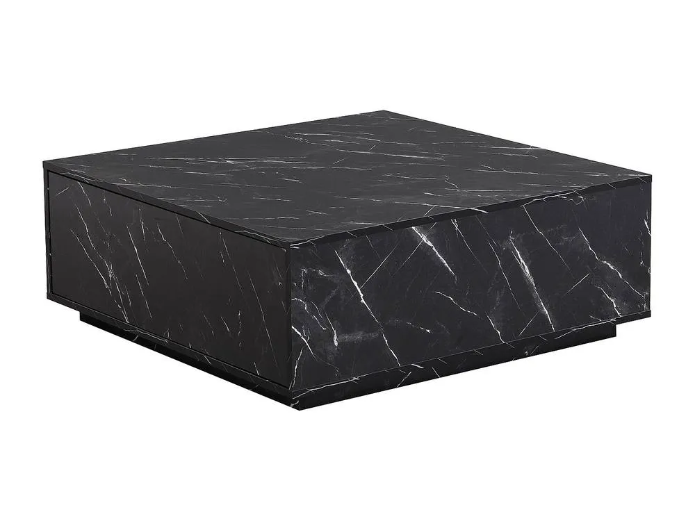 Vente-unique Coffee Table With 2 Drawers In MDF - Black Marble Effect - ANTRIM 6