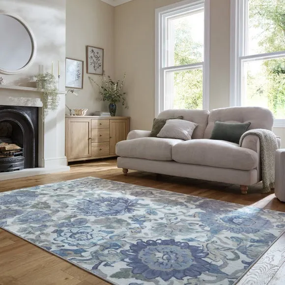 Amberley Floral Washable Rug