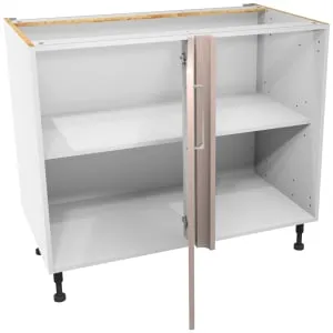 Wickes Ohio Dusky Pink Shaker Corner Base Unit - 1000mm 2