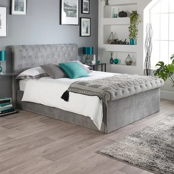 Chesterfield Ottoman Bed Frame, Velvet