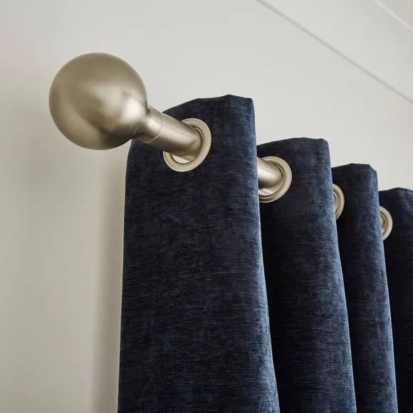 Contemporary Ball Fixed Metal Curtain Pole with Rings 4