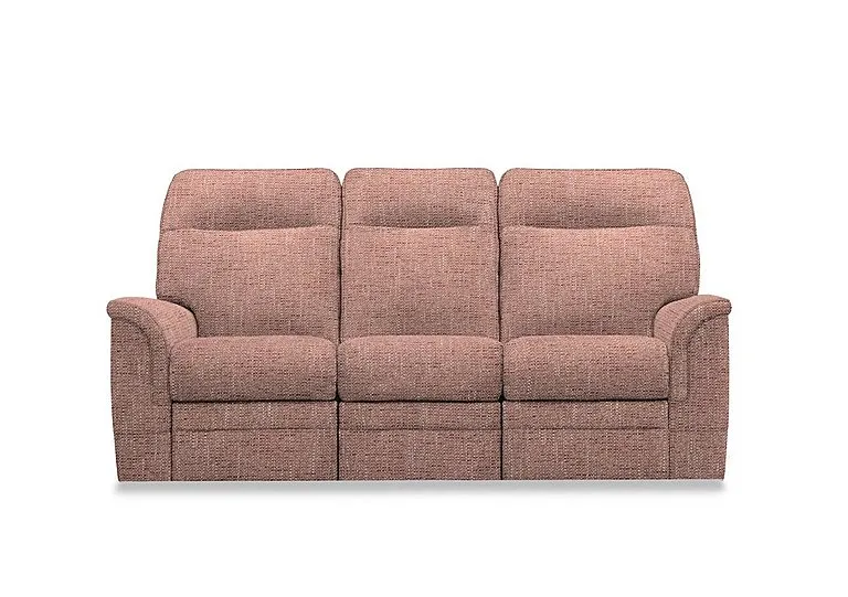 Hudson 23 Fabric 3 Seater Recliner Sofa with Headrests and Power Lumbar - Country Rose