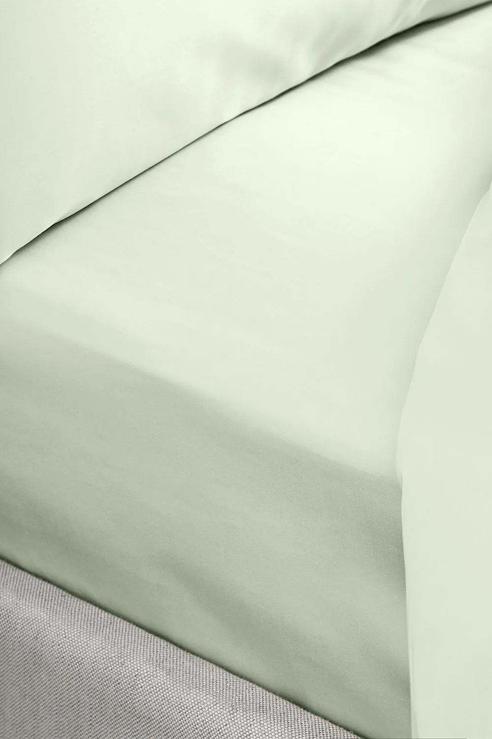 Bianca 400 Thread Count Cotton Sateen 36cm Depth Sheet in Green