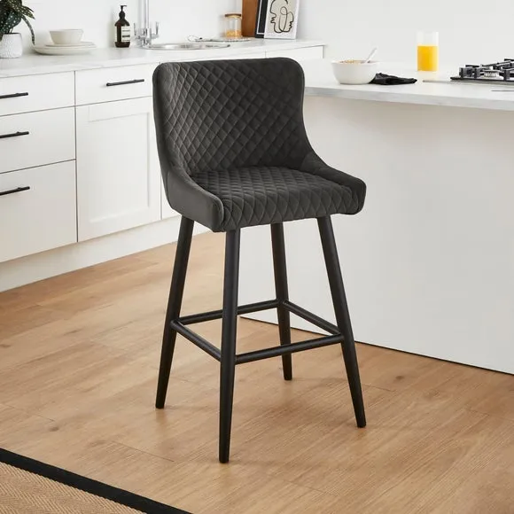 Montreal Counter Height Bar Stool, Velvet 2