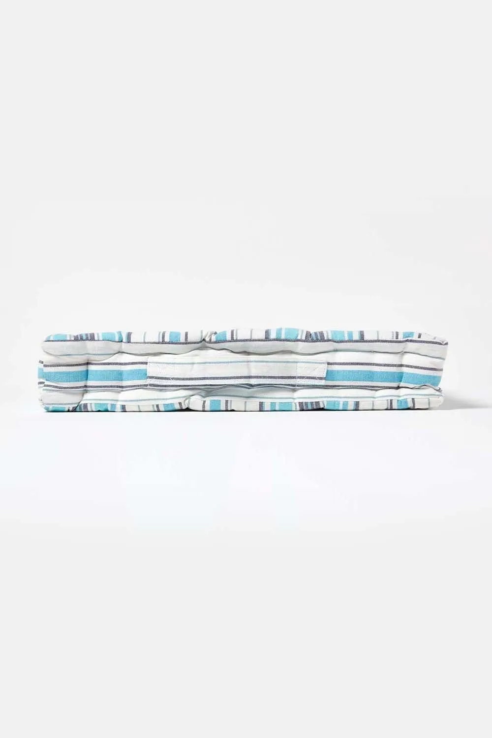 Homescapes Cotton New England Stripes- Floor Cushion in Blue 5