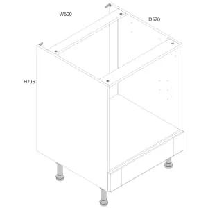 Wickes Ohio Sage Shaker Built Under Oven Unit - 600mm 2